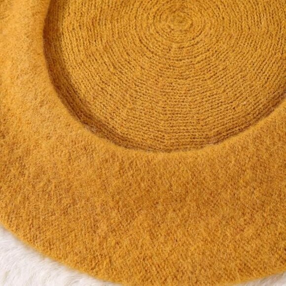 French beret yellow hat main image 6